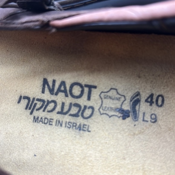 NAOT pink Brown Suede Maryjane with half circle embroidery Sz 40. MCL1014A - Picture 6 of 11